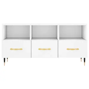 Berkfield TV Cabinet White 102x36x50 cm Engineered Wood