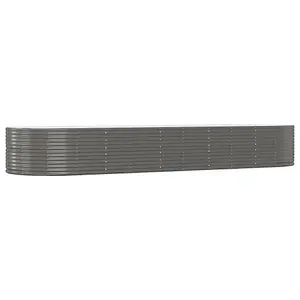 Berkfield Garden Planter Grey 447x140x68 cm Powder-coated Steel