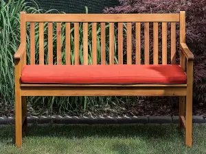 Garden Bench with Cushion VIVARA Certified Acacia Wood Dark Red