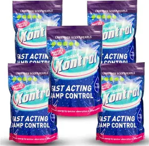 5 X Kontrol Damp Krystals 2.5Kilo Refill Bag No Scent Damp Moisture Trap (Lavender)