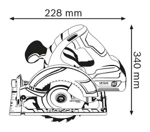 Bosch 18v GKS 18V-LI Lithium Ion GKS18VLI Cordless Circular Saw 2x 5ah Batteries