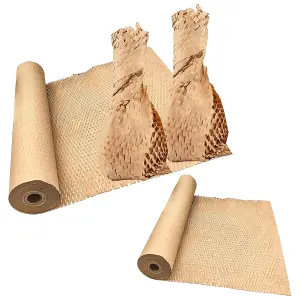 1 Roll Brown Honeycomb 400mm Packing Wrapping Shipping Paper