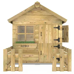 Rebo Orchard 4FT x 4FT Children's Wooden Garden Playhouse - Swift