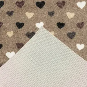 Recylon Multi Heart design Heavy duty Mat, 75cm x 50cm