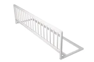 Safetots Extra Wide Wooden Bed Guard, White, 38cm High x 140cm Wide, Toddler Bedrail for Safety, Secure Child Bed Rail