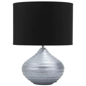 Ceramic Table Lamp Silver KUBAN