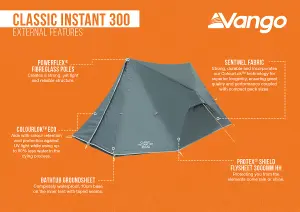 Vango Classic Instant 300 Tent - Deep Blue