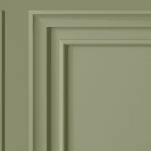 Fresco Wood Panel Sage Green Wallpaper