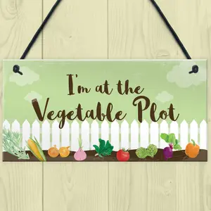 Red Ocean Funny Garden Signs And Plaques Vegetable Plot Sign Home Decor Sign Mum Dad Gift