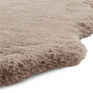 Sheepskin Mink Plain Shaggy Rug, 50mm Thickness Modern Rug, Luxurious Rug for Living Room, & Dining Room-60cm X 90cm (Single)