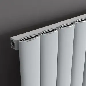 Agadon Berlin Aluminium Designer Radiator 1800 x 415 mm White - 3335 BTU - 10 Years Guarantee