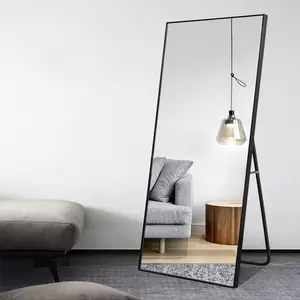 Metal Flat Mirror Black