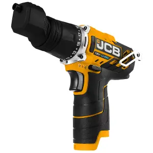 JCB 12V Cordless 4-in-1 Drill Driver 2x 2.0AH Li-ion Batteries in W-Boxx 102 Power Tool Case 21-12TPK2-WB-2