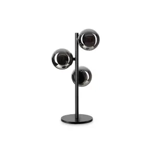 Luminosa PERLAGE 3 Light Globe Table Lamp Black, Non-Dim