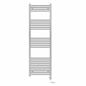 Right Radiators Prefilled Thermostatic Electric Heated Towel Rail Straight Ladder Warmer Rads - Chrome 1600x500 mm