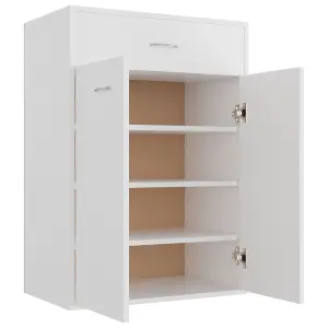 Berkfield Shoe Cabinet White 60x35x84 cm Engineered Wood