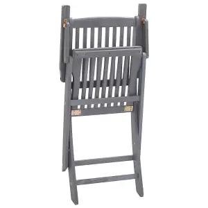 Berkfield Folding Outdoor Chairs 4 pcs Solid Acacia Wood