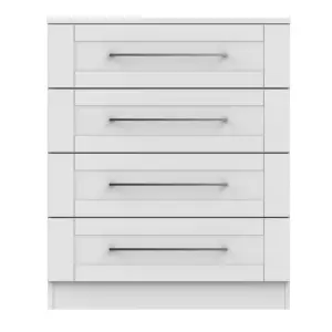 Ripon 4 Drawer Chest in Grey Ash (Ready Assembled)