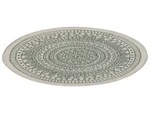 Reversible Round Area Rug 140 cm Green YALAK