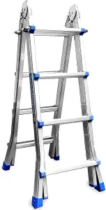 StepIt Multi-Purpose Combination Ladder, 4.2m Stair Ladders for Decorating Ladder Light, Folding Extendable Ladders