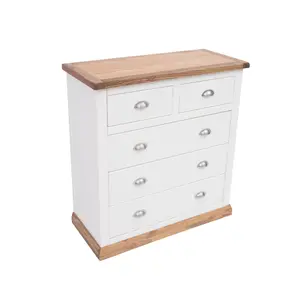 Tropea 5 Drawer Chest of Drawers Chrome Cup Handle