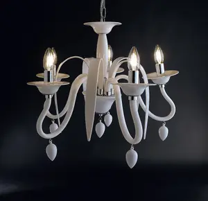 Luminosa ESTEFAN 5 Light Chandeliers White 53x45.5cm