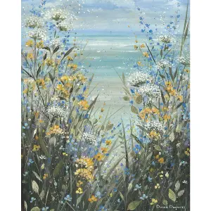 Diane Demirci Coastal Breeze I Canvas Print Blue/Yellow/White (50cm x 40cm)