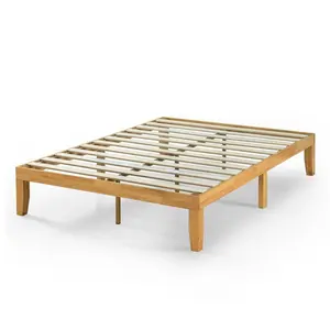 Burg Deluxe Solid Wood Bed Frame Brown / Double (4'6)