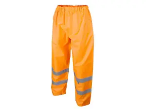 High Visibility Orange Motorway Trousers - Size L (40 Inches) for Safety