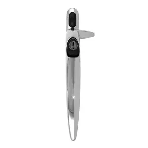 Yale Sparta Cockspur Window Handle - Chrome, Left, 15.5mm