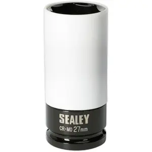 Premium 27mm Alloy Wheel Impact Socket - 1/2" Drive with Rim Protection