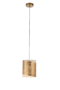 Luminosa PARIS Slim Pendant Ceiling Light Gold 20x20cm