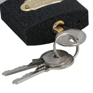 50mm Cast Iron Padlock With Hardened Shackle Padlocks Shed Gate Lock