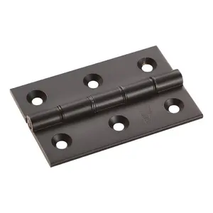 7.6cm H x 5cm W Butt Bearing Pair Door Hinges Matt Black