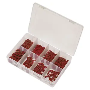 Sealey Fibre Washer Assortment With Storage Box 600 Pieces Metric AB014FW