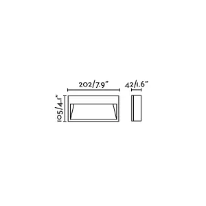 Luminosa Surface Mounted LED Path White Wall Lamp 9W 3000K IP44