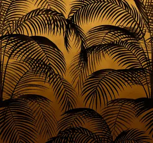 Art For the Home Palm Silhouette Golden Ochre Print To Order Fixed Size Mural