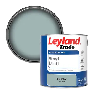 Leyland Trade Vinyl Matt Walls & Ceilings Emulsion Paint Blue Willow (PPG1145-4) 2.5L