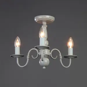 Litecraft Trudi Grey 3 Arm Ceiling Light