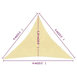 Berkfield Sunshade Sail 160 g/m2 Beige 4x4x4 m HDPE