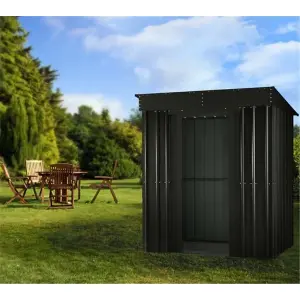 6 x 4 Pent Metal Garden Shed - Anthracite Grey (6ft x 4ft / 6' x 4' / 1.8m x 1.2m)