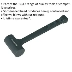 1lb Dead Blow Hammer with Rubber Head - 450g Anti-Rebound Mallet for Precision Work