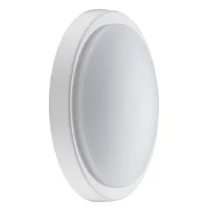 Luceco Indoor Bulkhead Light with White & Chrome Bezels, 2800LM