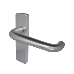 AFIT Satin Aluminium 19mm Return To Door Lever Door Handle Latch Set 153mm