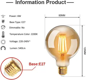 Extrastar 6W Filament Light Bulb E27, 2200K AG806W