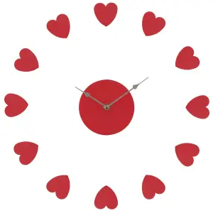 Interiors by Premier Red Plastic Heart DIY Wall Clock