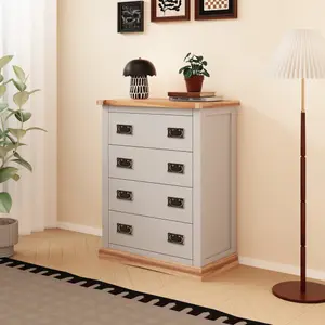 Bomporto 4 Drawer Chest of Drawers Bras Drop Handle