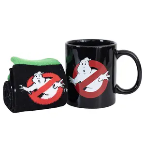 Ghostbusters Logo Mug and Sock Set Black (7 UK-11 UK)