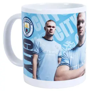 Manchester City FC Haaland Mug Sky Blue/White (One Size)