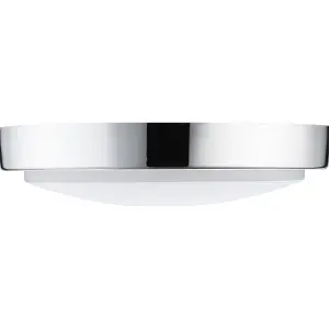 Luceco Indoor Bulkhead Light with White & Chrome Bezels, 2200LM